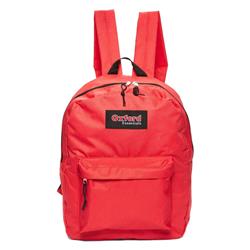 Oxford-red Zipper School Backpack, Red