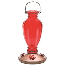 683970 24 Oz Daisy Vase Vintage Hummingbird Feeder - Red