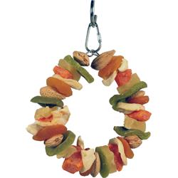 001445 Happy Beaks Deluxe Fruit Ring Toy, Multicolor