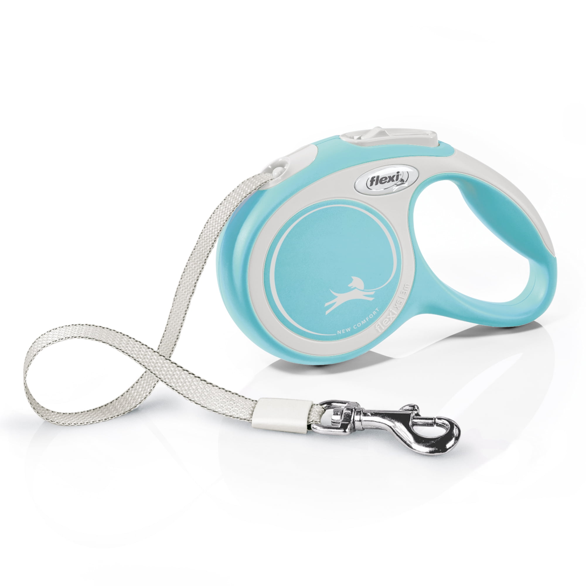 Flexi North America 860702 10 Ft. 26 Lbs Flexi New Comfort Tape Leash - Extre Small, Blue