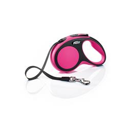 Flexi North America 860703 16 Ft. 33 Lbs Flexi New Comfort Tape Leash - Small, Pink