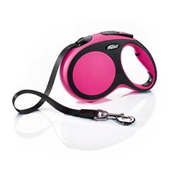 Flexi North America 860711 16 Ft. 55 Lbs Flexi New Comfort Tape Leash - Large, Pink