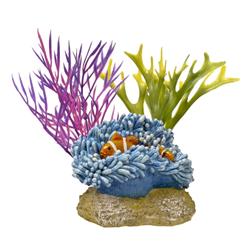 Blue Ribbon Pet Products 006251 Exotic Environments Aquatic Scene With Clownfish - Multi Color, Small
