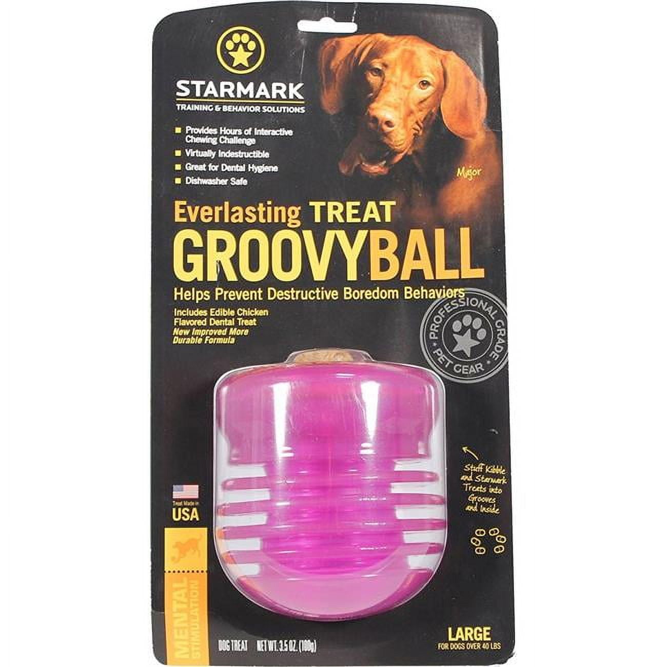 114129 Everlasting Treat Groovy Ball Dog Toy - Green, Large