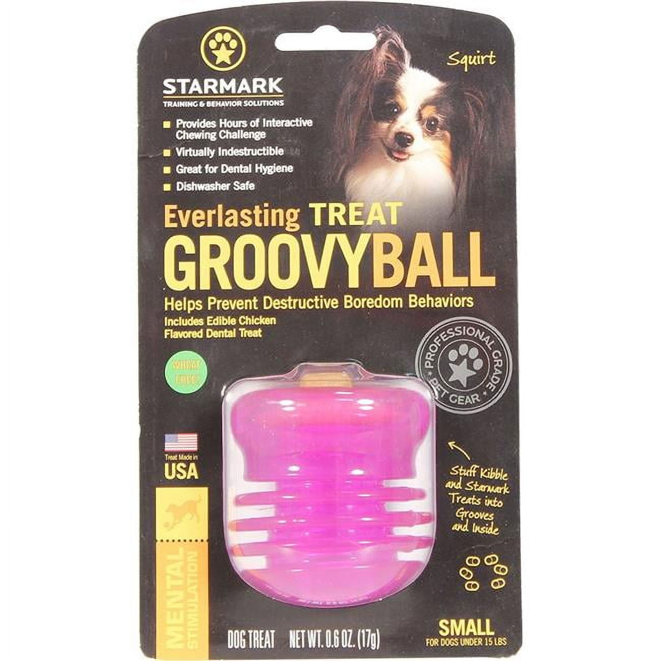 114131 Everlasting Treat Groovy Ball Dog Toy - Green, Small