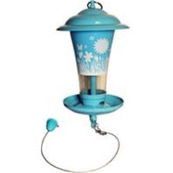Effortless Products 010207 Floral Decorative Mixed Seed Feeder, Blue