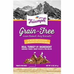 486134 12 Oz Grain Free Dog Biscuits - Turkey, Sweet Potato & Peanut
