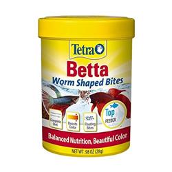 972476 0.98 Oz Betta Worm Shaped Bites