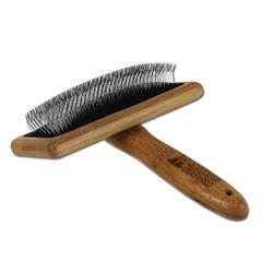 Bamboo Slicker Brush With Stainless Steel Pins, Large