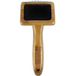 Paws & Alcott 067137 Bamboo Slicker Brush With Stainless Steel Pins, Small