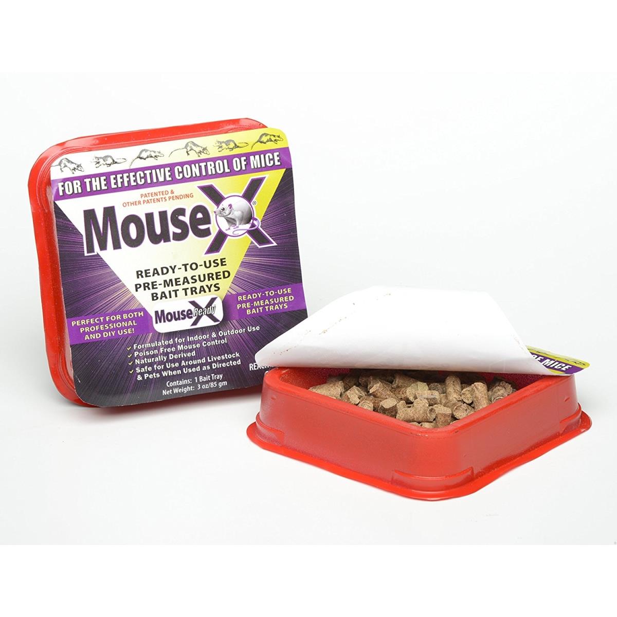 021074 Mousex Ready To Use Use Pre-measured Bait Trays, Pack Of 4