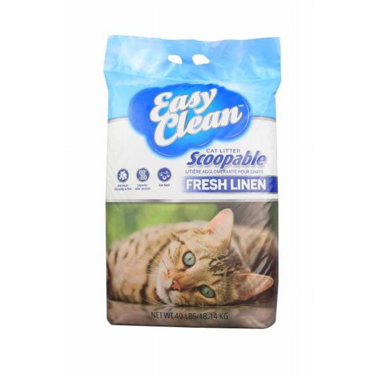 Pestell Pet - Cat 008014 Easy Clean Fresh Linen Scent Scoopable Litter - 40 Lbs