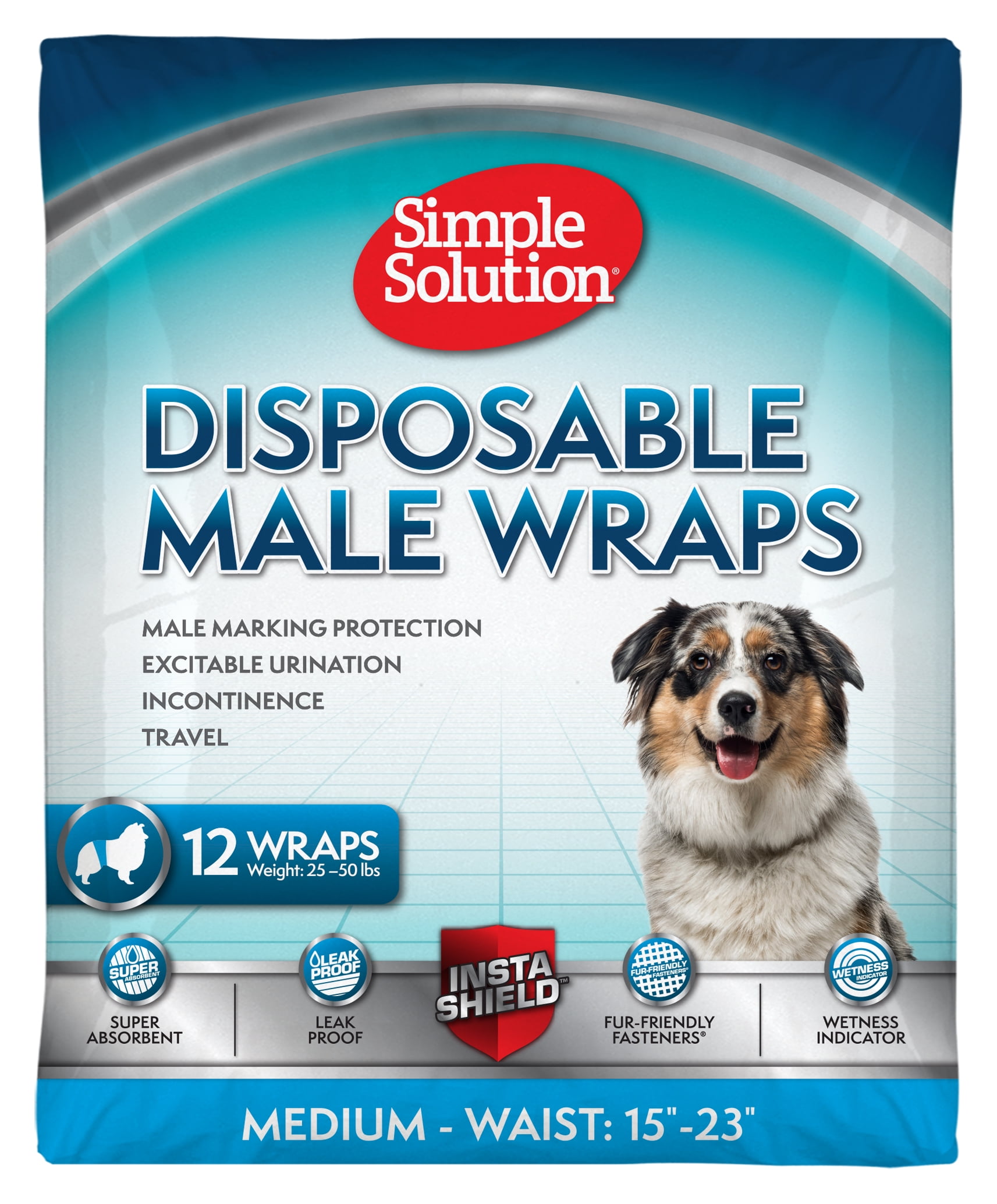 11538-12p Medium Simple Solution Disposable Male Wrap