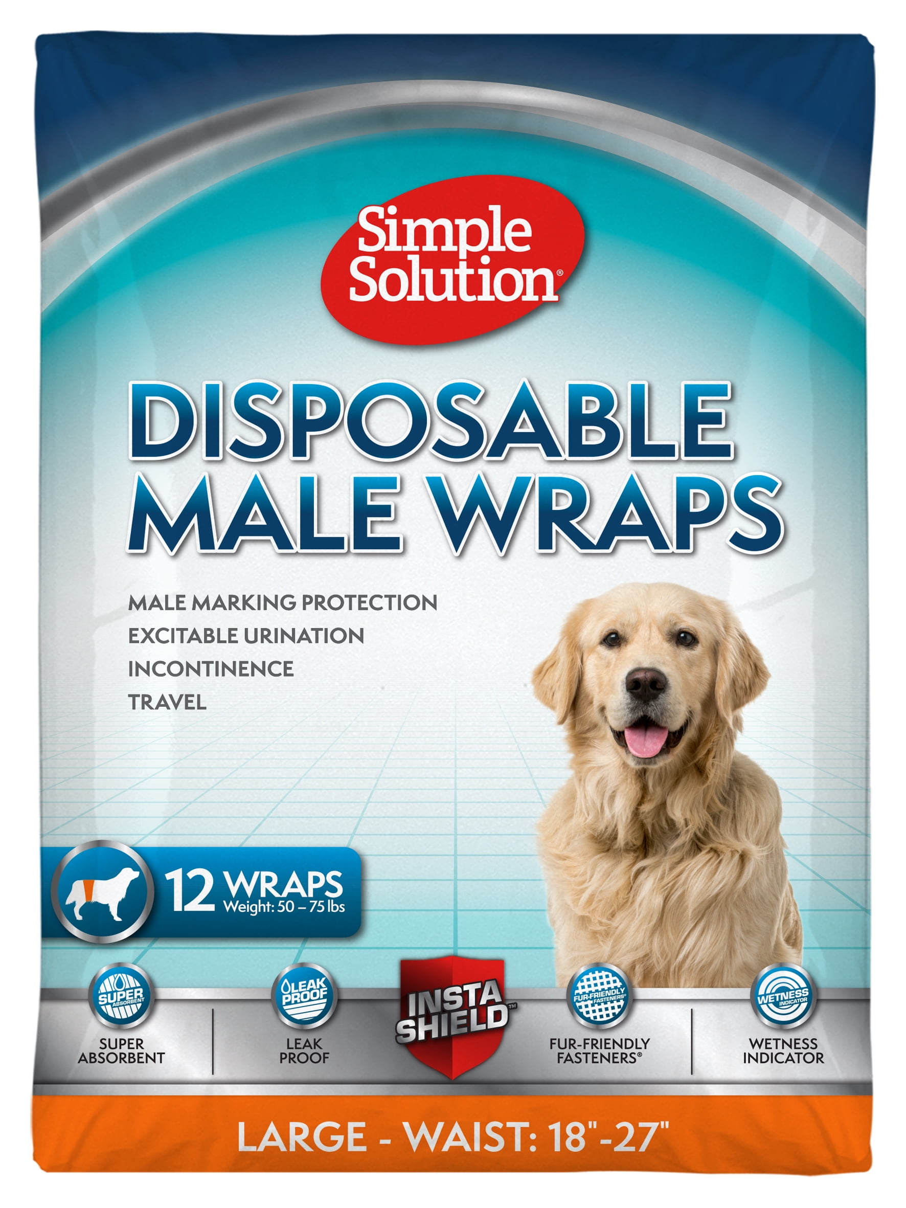 11539-12p Large Simple Solution Disposable Male Wrap