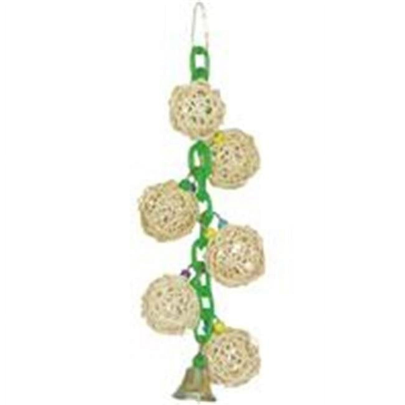 Six Vine Balls On Chain With Bell