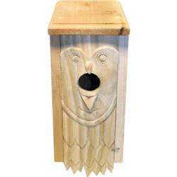 Wdco Welliver Carved Bluebird House Owl, Natural