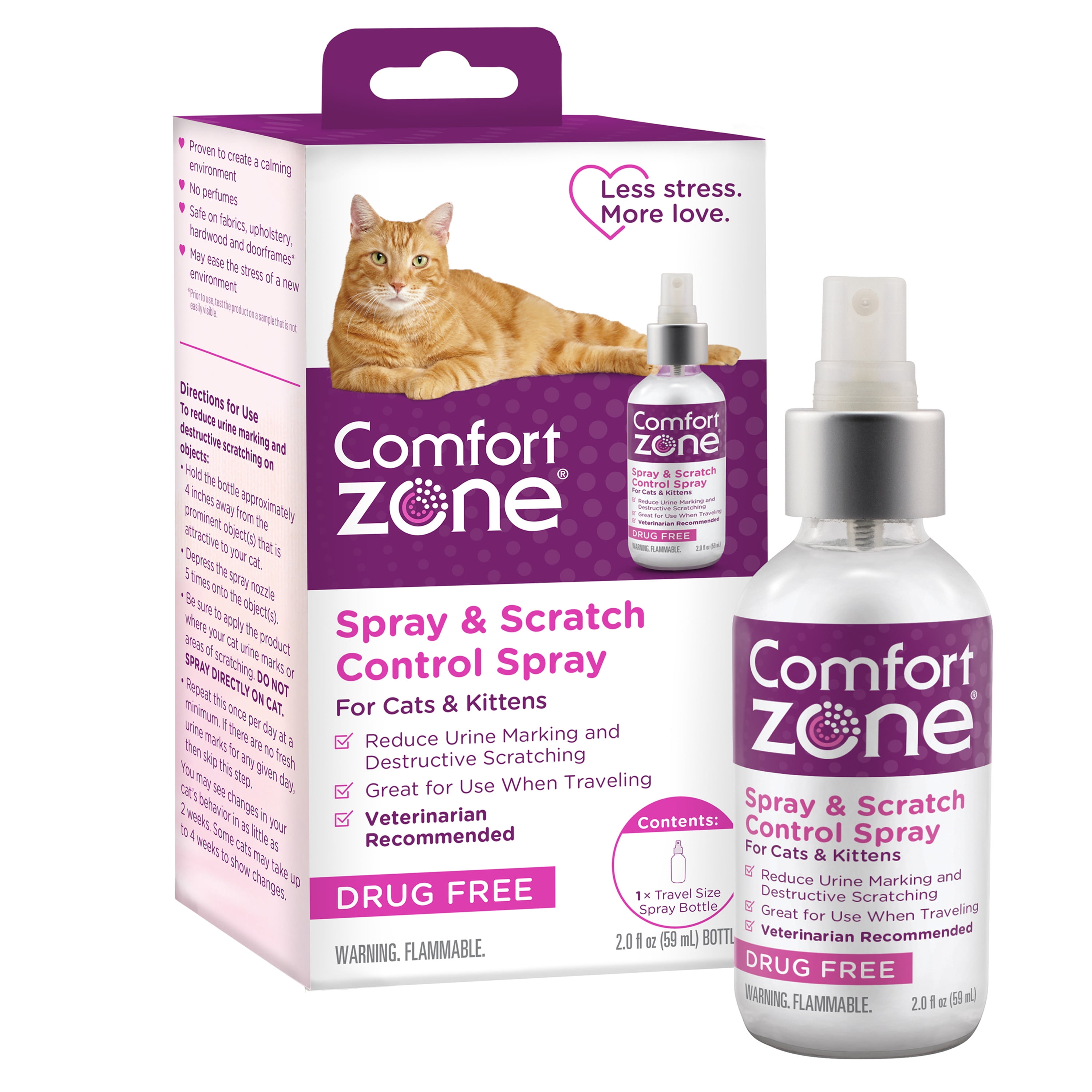 Farnam Pet 100526048 2 Oz Comfort Zone Cat Calming Spray