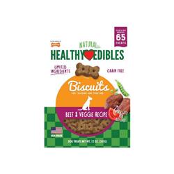 Nbi100m12p 12 Oz Healthy Edible Grain Free Biscuit Beef & Veggie Flavor