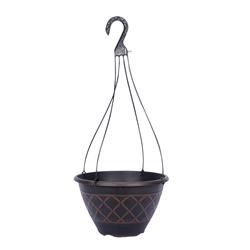 Hdr-054825 Lacis Hanging Basket Planter, Brown - 12 In.