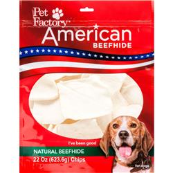 Pet Factory 28322 22 Oz American Beefhide Chips, Natural - Pack Of 5