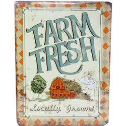 Flsign-101 Farm Fresh Locally Grown Metal Sign - Pack Of 40