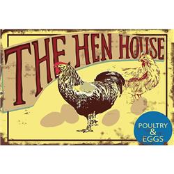 Flsign-102 The Hen House Metal Sign - Pack Of 40