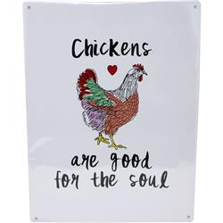 Flsign-104 Chickens Are Good For The Soul Metal Sign - Pack Of 40