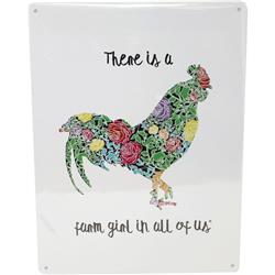 Flsign-106 Theres A Farm Girl In All Of Us Metal Sign - Pack Of 40