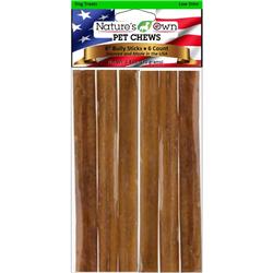 29 6 In. Natures Own Low Odor Bully Sticks Beef Dog Chew - Pack Of 6