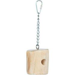 62819 Small Wood Cheese Bird Toy, Natural Wood - Pack Of 72