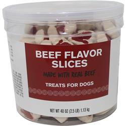17073 40 Oz Beefy Slices Dog Treats, Pack Of 3