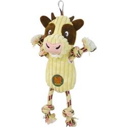 68560 12 In. Ranch Roperz Cow Dog Toy - White, Pack Of 48
