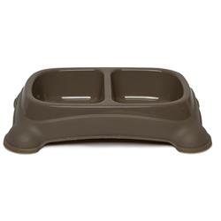 1320402 Medium Double Diner Dish, Taupe Gray - Pack Of 6