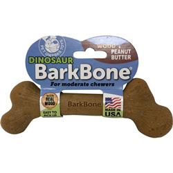 Dbw4 Peanut Butter Dinosaur Barkbone Toy With Real Wood, Large