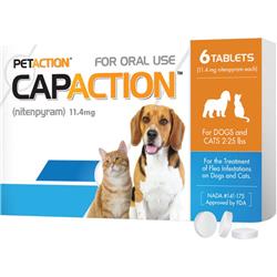 711650110006 2-25 Lbs Petaction Capaction For Dogs & Cats, 6 Tablets