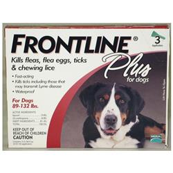 011-63905 89-132 Lbs Frontline Plus Dog, Pack Of 3