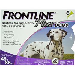 011-66904 45-88 Lbs Frontline Plus Dog, Pack Of 6