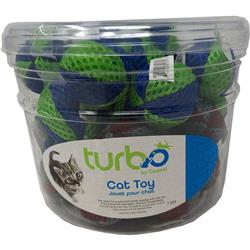 80531 Nclcat Turbo Beach Balls Cat Toy Canister - Multicolor, 36 Piece - Pack Of 8