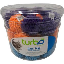 80533 Nclcat Turbo Mop Balls Cat Toy Canister - Multicolor, 36 Piece - Pack Of 8