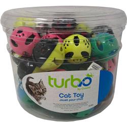 80534 Nclcat Turbo Plastic Balls Cat Toy Canister - Multicolor, 36 Piece - Pack Of 8