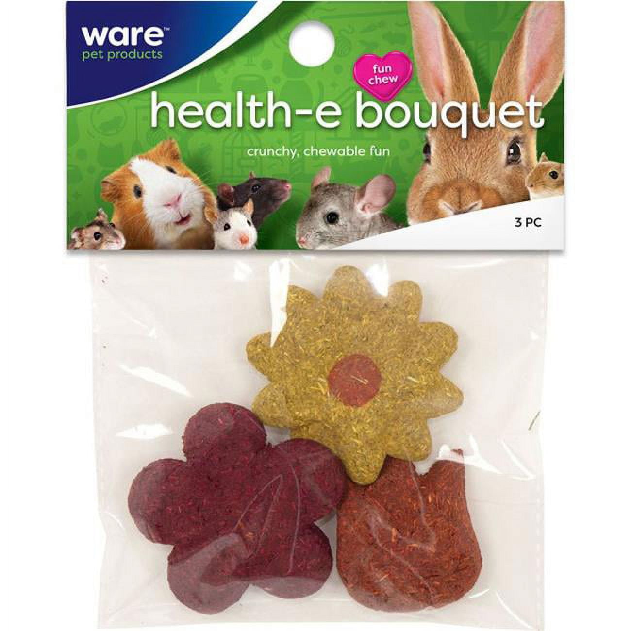Ware Manufacturing 13079 Critter Ware Health E-bouquet Treat, Assorted Color - Pack Of 48