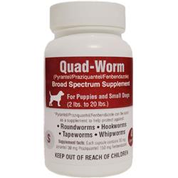011-291024 2 To 20 Lbs Quad Worm Broad Spectrum Supplement For Puppies & Dogs, 4 Count
