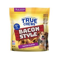 10372162303 6 Oz True Chews Bacon Style Dog Treats