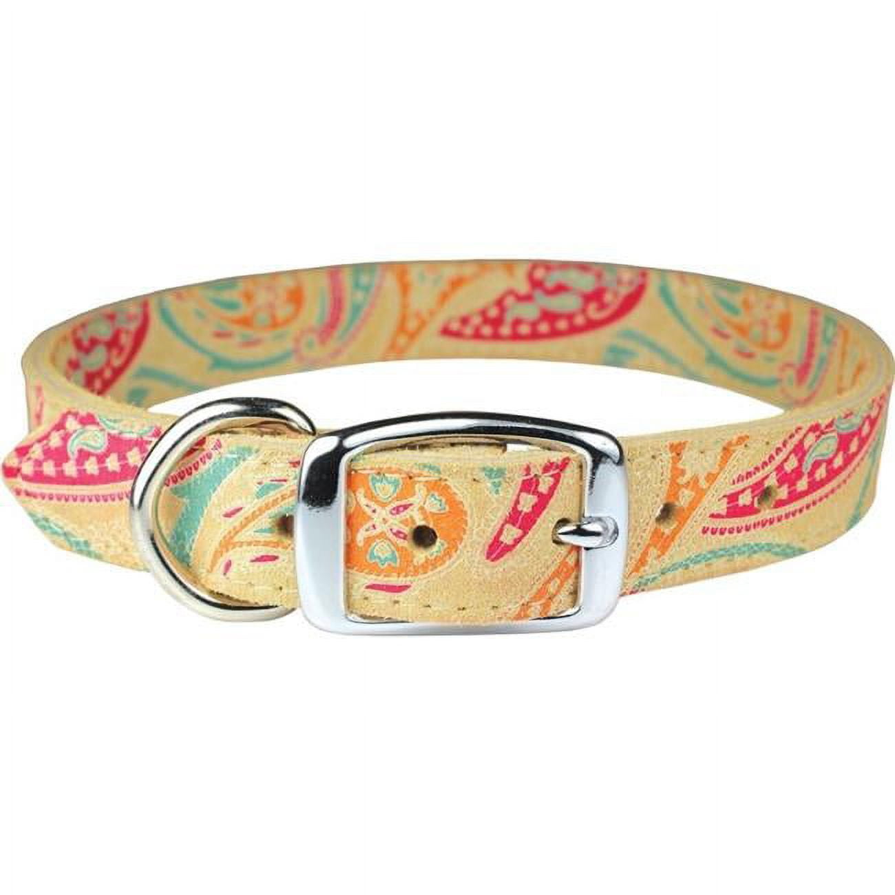 UPC 024764604311 product image for Leather Brothers 6247-SD18 0.75 x 18 in. Paisley Dog Collar, Sand | upcitemdb.com