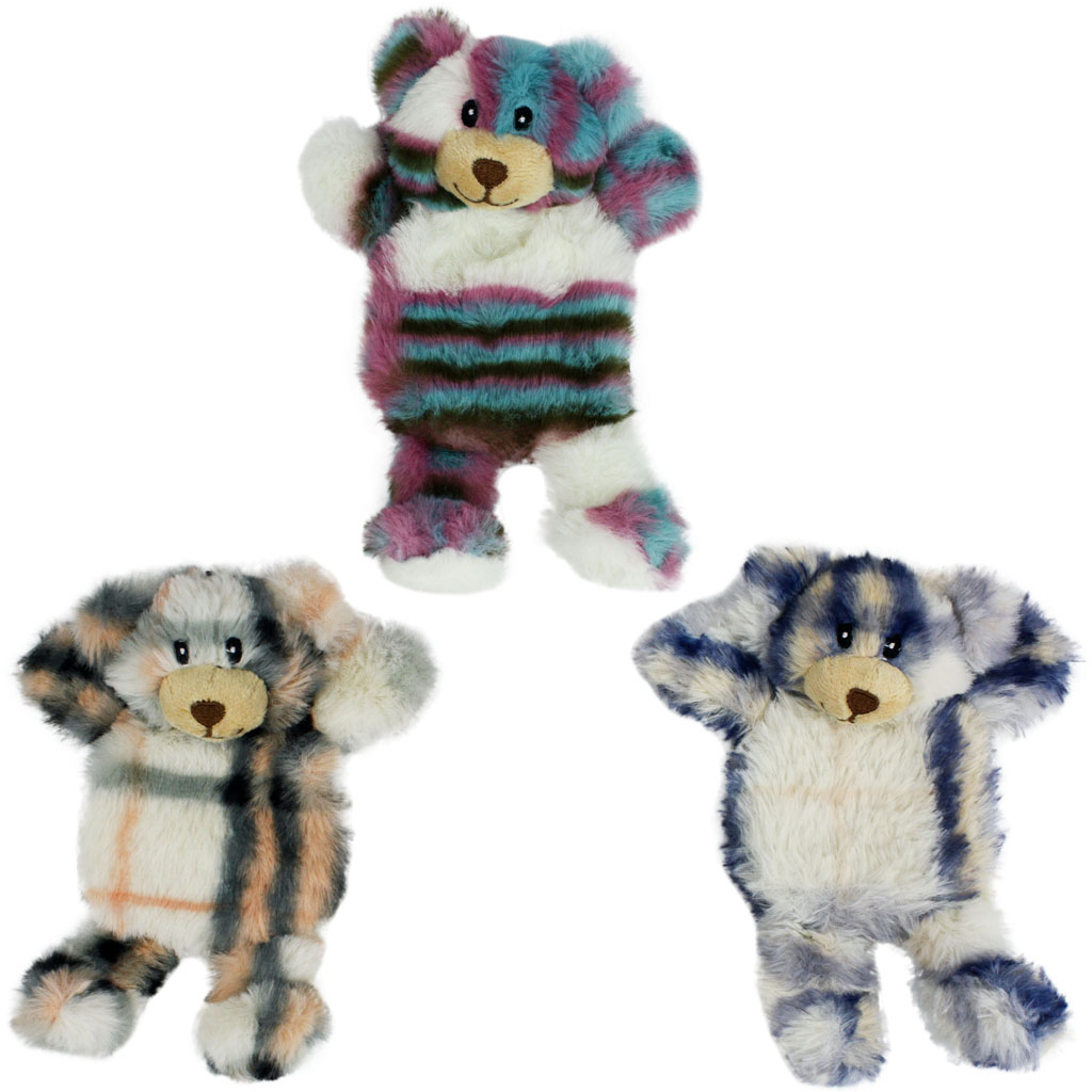 44236 Minipet Berman Bears Plush Dog Toy - Assorted Color - Small
