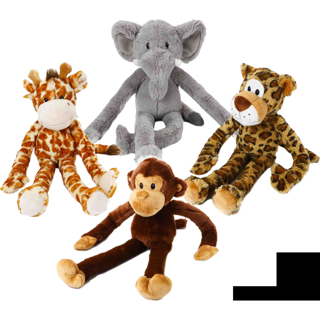 22370 Swingin Safari Plush Dog Toy - Assorted Color - 19 in.