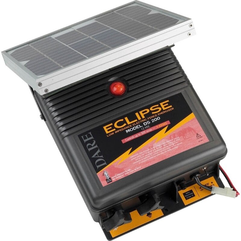 DS200 Eclipse 0.5 Joule Solar Fence Charger - 200 Acres - 12 Volt