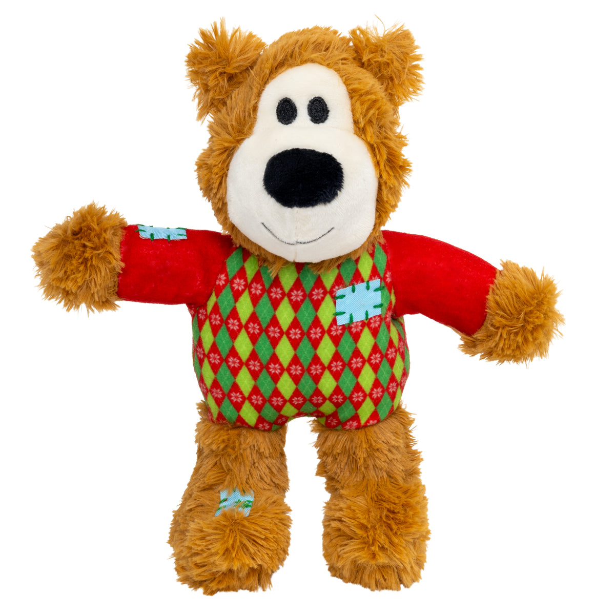H26D145 Holiday Wild Knots Sweater Bear Dog Toy - Small & Medium
