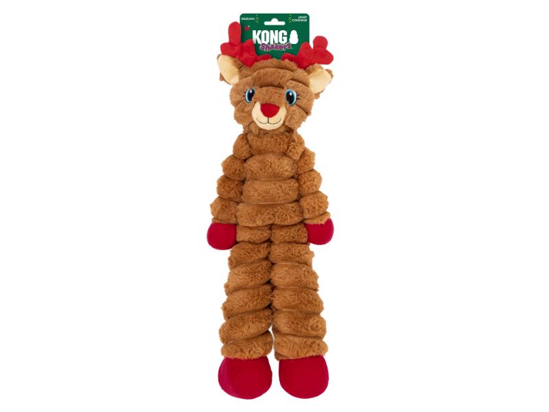 H26D129 Holiday Shakers Crumples Reindeer Dog Toy - Extra Large