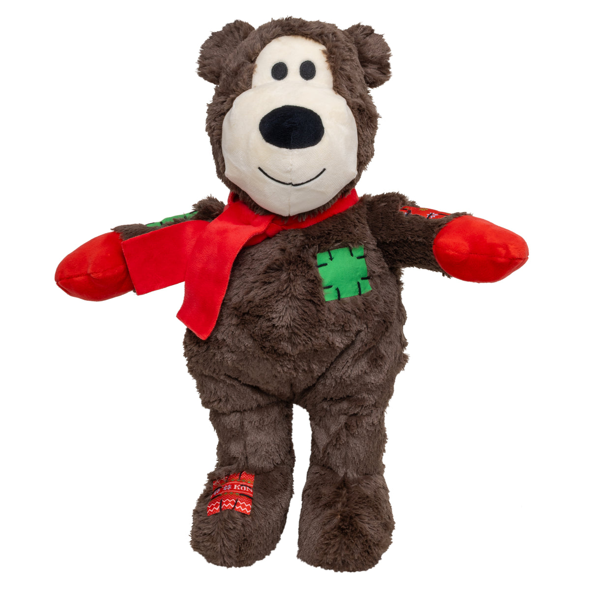 H26D146 Holiday Wild Knots Jumbo Bear Dog Toy, Dark Brown - Extra Large